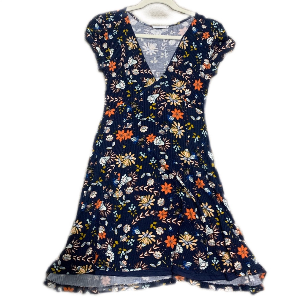 Floral Print V neck dress